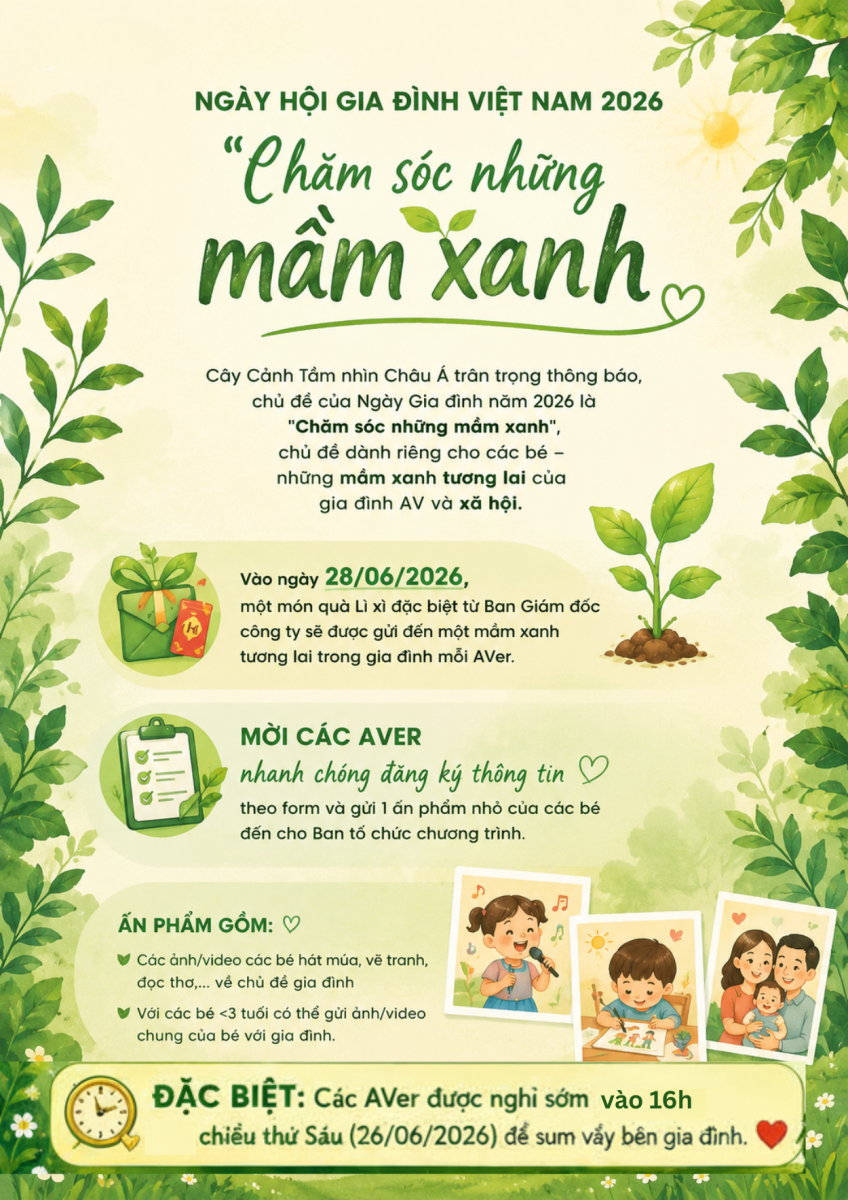 [Sự kiện] NGÀY HỘI GIA ĐÌNH 2026 - CHĂM SÓC NHỮNG MẦM XANH